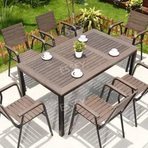 야외테이블 공원 야외용 카페 의자 테라스 브런치 4인 세트 가구