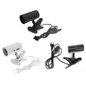 거북이 물고기 탱크 파충류 가열 조명 거치대 360 도 회전 E27 램프 소켓 UVA UVB 클립 온 전구 커버