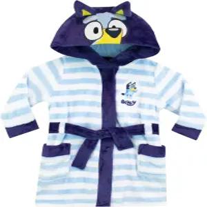 블루이 목욕 가운 3D 귀를 가진 소년 후드 하우스 사이즈 2T에서 8