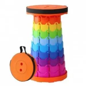 휴대용 접이식 원형 캠핑 나들이 의자 야외활동 놀이공원 아코디언 자바라 체어      RAM