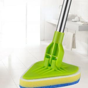 삼각 스폰지 텔레스코픽 유리 와이퍼 다기능 청소 패드 욕실 바닥 청소 브러시 주방 용품 청소 도구