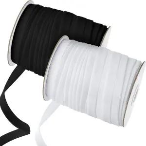 Jetec 2 롤 더블 폴드 바이어스 테이프 바느질 헤밍 시밍 배관 퀼팅을 위한 1/2 인치 x 100 야드 바인딩