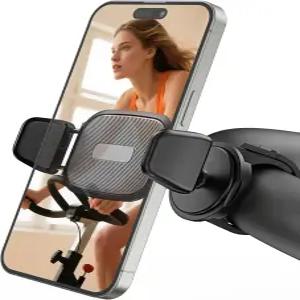 펠로톤 자전거용 OQTIQ 휴대폰 홀더 유모차 쇼핑 카트 골프 체육관용 조절 가능한 실리콘 스트랩이 있는