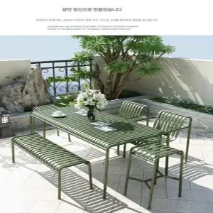 철제 테이블 세트 의자 카페 정원 야외 테라스 펜션