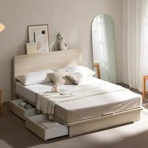 [신세계라이브쇼핑]은은한조명 LED 수납침대 Q-유로탑 25cm 매트리스 TR5221 (수도권무배)