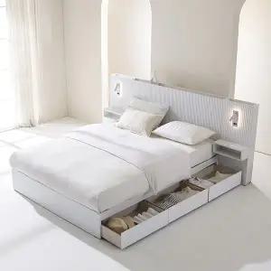 [신세계라이브쇼핑]플랑R 호텔형 수납침대 프레임 퀸 MD5197 (수도권무배)