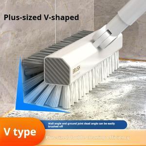 모서리와 틈새를 위한 효과적인 청소 브러시 2 in 1 다용도 욕실 및 바닥 타일 청소 브러시