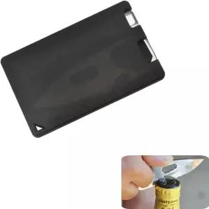 생존 도구 다기능 캠핑 포크 카드 나이프와 계량 자 및 병따개 4-in-1 포켓 키트