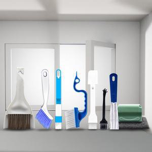 가정용 청소 브러쉬 세트 슬라이드 도어 타일 라인 용 창 청소 도구 셔터 에어컨 구 좁은 간격