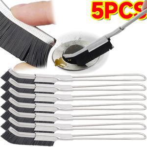 다용도 틈새 청소 스테인리스 나일론 브러시 좁은 평면 브러시 각진 브러시 화장실 창문 줄눈 코너 청소 브러시