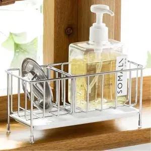 키친랙 주방세제랙 세제 스폰지홀더 수세미받침대 2칸 주방정리 씽크대정리 비누받침대