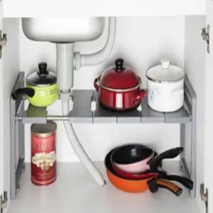 배수구정리대 씽크인선반 싱크대하부장정리 주방정리용품 도어부착 싱크대부착