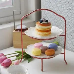 2단이라 더 많이 수납하는 체리골드 2단 접시홀더 접시홀더 접시건조대 파티플레이트