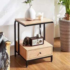 루디 라운드 협탁 서랍협탁 철제협탁 침대협탁 거실협탁 협탁 전화대 철제서랍장