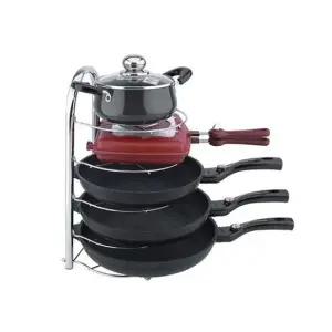 후라이팬 정리대 5단 높이조절 가능 싱크대선반 정리 정리대 주방정리