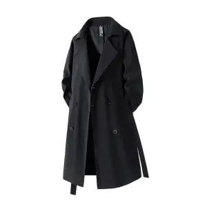 남성 트렌디 아이템 코트 트렌치 하프 가을 캐주얼 멋스러운 빈티지 오버 니 HT3