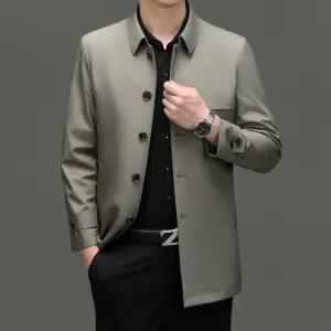 남성코트 트렌디 아이템 트렌치 산실크 봄가을 칼라 상의 캐주얼 하프 HT3