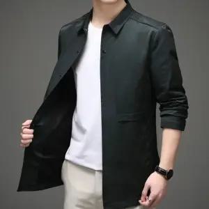 남성코트 트렌디 아이템 트렌치 하프 얇은 캐주얼 칼라 봄가을 재킷 HT3