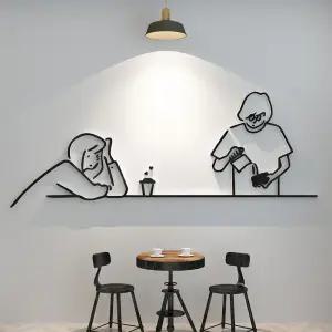 카페 벽장식 아크릴 스티커 벽면 인테리어 세계지도 집꾸미기 커피 입체