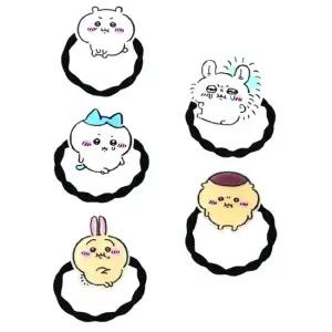치이카와 캐릭터 아크릴 머리끈 6P 고무줄 헤어끈 아크릴머리끈 머리방울 학생머리끈