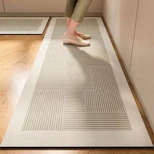 [오너클랜]고급스럽고 내추럴 욕실 매트 따뜻한 감성 현관 발판