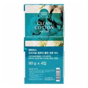 [오너클랜]BTM-M168 컬렉션 클린 코튼 비누 90g x 4개입