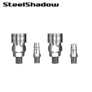 1/4 외부 스레드 공압식 퀵 커플링 수형 커넥터 일본식 유럽식 조인트 피팅