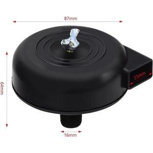 필터 공기 압축기 머플러 나사형 외부 스레드 3/8PT 검정색 16mm