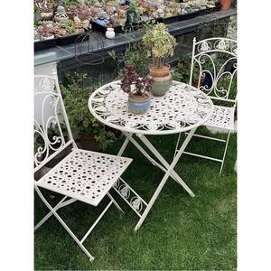 철제 야외 6인용 원형 엔틱 알루미늄 마당 주물 세트 테이블