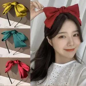 왕리본 머리띠 명품 새틴 리본 제니머리띠 헤어밴드 왕리본머리띠 리본머리띠