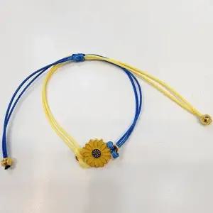 행운의 컬러풀 해바라기 팔찌 발찌 길이조절 사랑 소원 여름 매듭