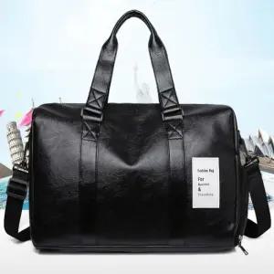 남녀공용 인조가죽 가볍고 모던한 대용량 크로스백 보스턴백 수영장가방 남자운동가방