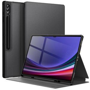 삼성 갤럭시 탭 S10 울트라 / S9 14.6인치 S펜 홀더 슬림 폴리오 스탠드 보호 태블릿 커버 멀티 앵글 뷰잉(블랙)용 JETech 케이스