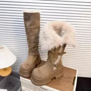 여자신발 롱부츠 오는 통굽 투힐 워커부츠 1무릎까지 원템5