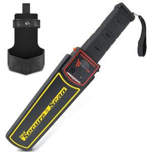 파일 휴대용 금속 탐지기 보안 지팡이 - 배터리 작동 슈퍼 스캐너 조절 가능한 감도 소리 진동 경고 무기 칼 및 기타 물체 감지