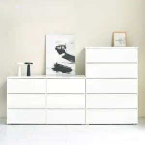 [보루네오하우스]아르메 클라로 서랍장 세트(빅와이드 3단+와이드 5단)