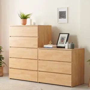 [보루네오하우스]아르메 모던 서랍장 세트(와이드 830 5단+와이드 830 3단)