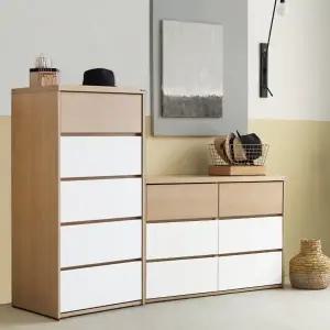 [보루네오하우스]아르메 라떼 서랍장 세트(1200 빅와이드3단+600 5단)