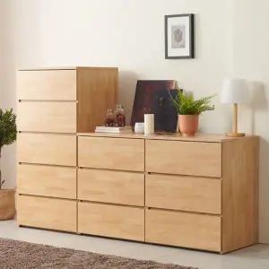 [보루네오하우스]아르메 모던 서랍장 세트(600 5단+1200 빅와이드 3단)