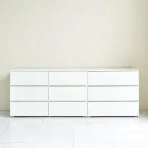 [보루네오하우스]아르메 클라로 서랍장 세트(3단+빅와이드 3단)