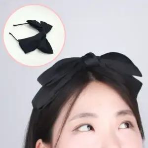 헤어 블랙 왕리본 스타일링 머리띠 왕리본머리띠 리본머리띠 빅리본머리띠 큰리본머리띠