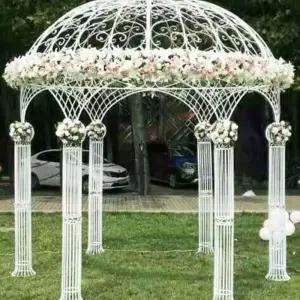 장미넝쿨지지대 철제 아치 화이트 돔 식물지지대 지지대