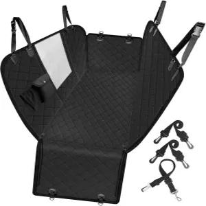 수납 포켓이 있는 페뮤어 개 카시트 커버 메시 비주얼 윈도우 방수 논슬립 헤비 듀티 스크래치 방지 애완견