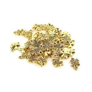 골드 부자재 키링 네잎클로버 액세서리 팬던트 목걸이 키링제작 네잎클로버팬던트