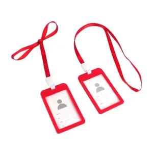 빨강 목걸이사원증사원증 사원증 목걸이줄 사원증케이스 출입증 학생증