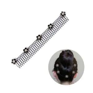 헤어핀 블랙 플라워 잔머리 동백 고정 잔머리고정핀 잔머리고정핀 잔머리정리핀