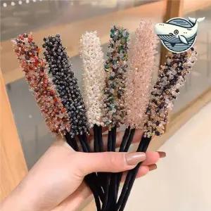 예쁜 큐빅 헤어핀 머리끈 올림머리 장식용 와이어머리끈 올림머리끈 올림머리핀 똥머리