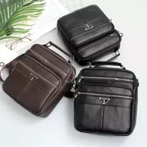 미콘 멀티포켓 소가죽 캐주얼 미니 크로스백 데일리백 미니가방 사이드백 남자미니백