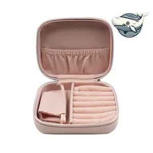 소중한 보석 정리함 이동용 악세사리 수납 가죽보관함 악세사리함 악세사리보관함