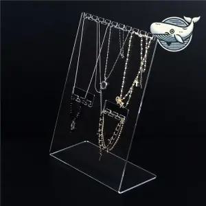 투명 아크릴 목걸이 진열대 2단 대형 액세서리 목걸이진열대 제품진열대 아크릴진열대